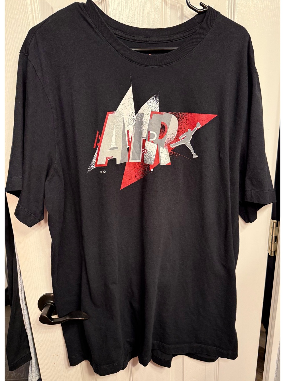Nike BlackT-Shirt with Red and White AIR/Jordan